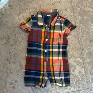 Baby Gap Plaid Romper- Size 12-18 months